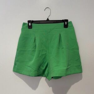 Mittoshop High Waist Green Women's Shorts